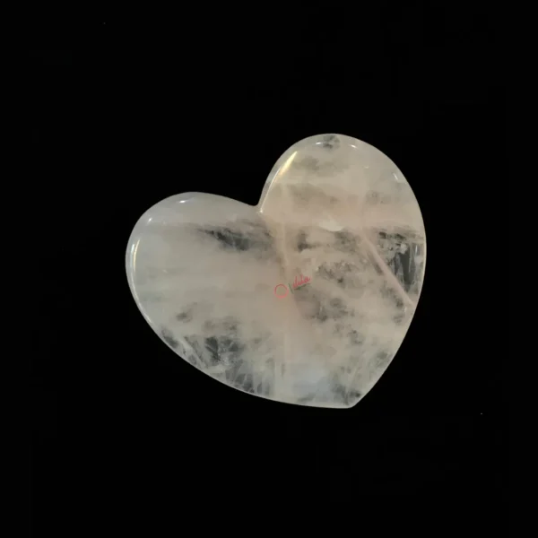 Rose Quartz Guasha Heart shape