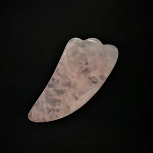 Rose Quartz Guasha Feather shape